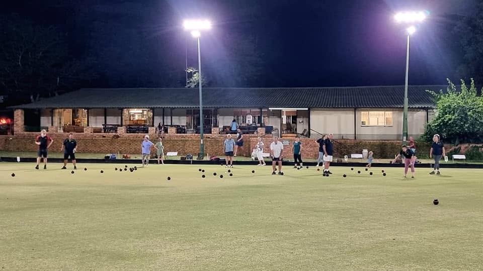 Evening bowls under the lights